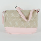 Pink Cotton Crossbody Bag