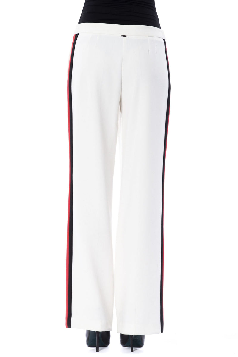 White Polyester Jeans & Pant