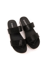 Black Polyurethane Sandal